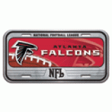 Atlanta Falcons - Domed Metal License Plate
