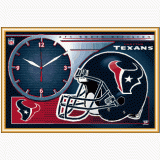 Framed Clock - Houston Texans